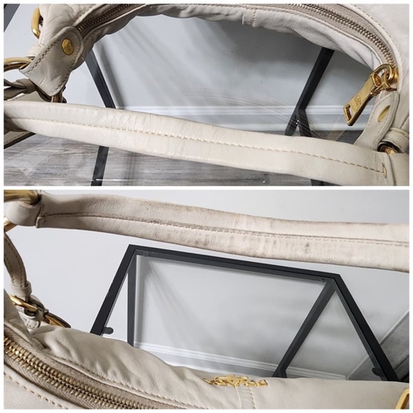 Authentic Prada Vitello Daino Leather Hobo Bag Off-White - Picture 13 of 14